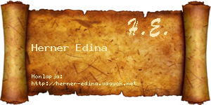 Herner Edina névjegykártya